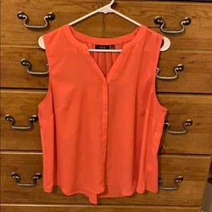 Coral Semi- Sheer Blouse